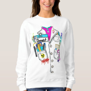 Sweatshirt Nom du chimiste de la science féminine sur mesure