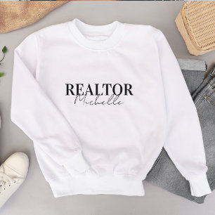 Sweatshirt Nom du script élégant de l'agent immobilier Realto