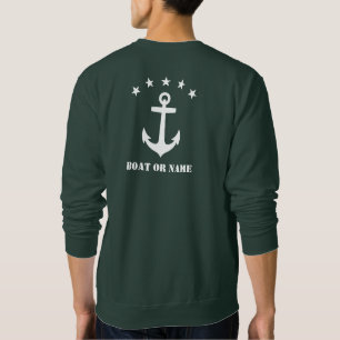 Sweatshirt Nom ou nom du bateau Nom de la Ancre classique For