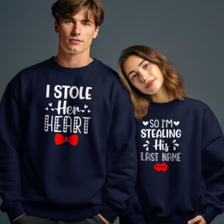 Sweatshirt Nom Valentines Jour Couple Correspondant Drôle