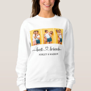 Sweatshirt Noms personnalisés 3 Collage photo Meilleurs amis