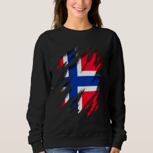 Sweatshirt Norge Drapeau norvégien Norvège