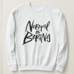 Sweatshirt Normale Est Noir Ennuyeux Calligraphie Lettres