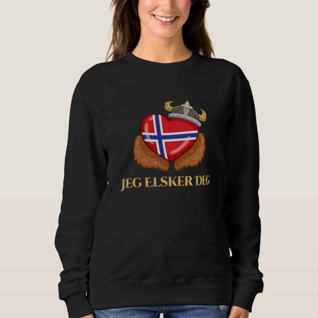 Sweatshirt Norvège Coeur Norvège (Devant)