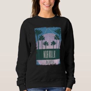 Sweatshirt Norwalk Californie CA Vintage Vaporwave Rétro 80s
