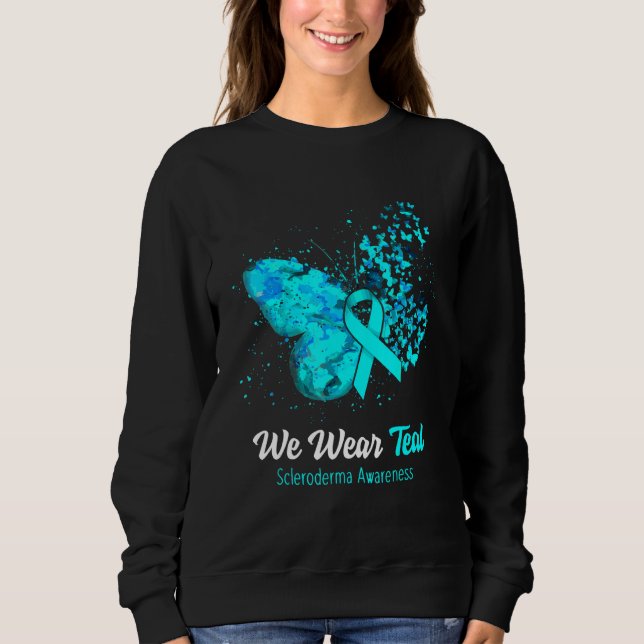 Sweatshirt Nous portons le papillon de sensibilisation à la s (Devant)
