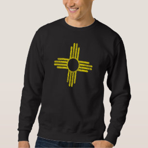 Sweatshirt Nouveau Mexique Drapeau d'État Zia Sun Symbole Alb