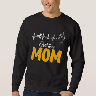 Sweatshirt Nouveau Mommy Heartbeat pour la première fois s'at