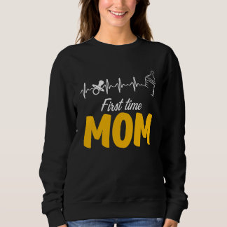 Sweatshirt Nouveau Mommy Heartbeat pour la première fois s'at
