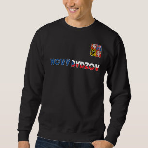Sweatshirt Novy Bydzov République Tchèque Drapeau de Coeur Li