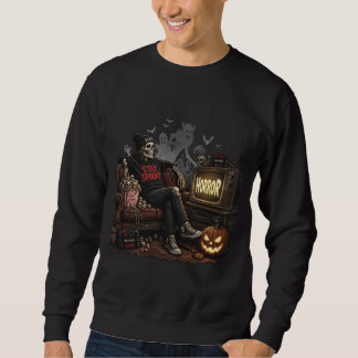 Sweatshirt Nuit d'Halloween de film d'horreur de squelette