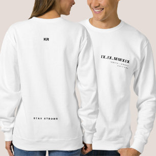 Sweatshirt Numéros romains modernes Anniversaire Monogramme C