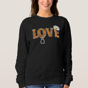 Sweatshirt Nurse Life Rn Lpn Cna Soins de santé Cheetah Coeur