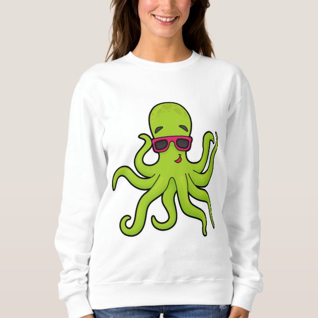Sweatshirt Octopus avec lunettes de soleil (Devant)