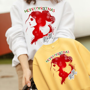 Sweatshirt Ode de Noël moderne à maman