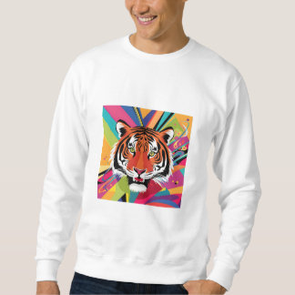 Sweatshirt OEuvre d'art abstraite Design tigre qui est dynami