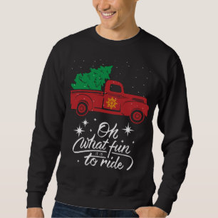 Sweatshirt Oh Quel Amusant C'Est De Circuler Noël Arbre Rouge