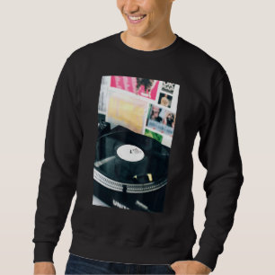 Sweatshirt Old School Hip hop Music DJ Vinyl Record