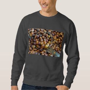 Sweatshirt Oliviers de Leccino noirs laqués et séchés
