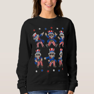 Sweatshirt Oncle Sam dansant Dabbing 4 juillet Garçons Filles