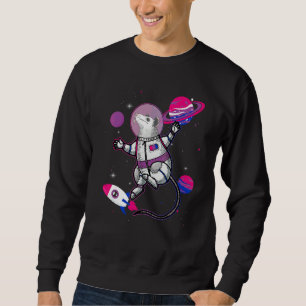 Sweatshirt Opossum Dans L'espace Drapeau Bisexuel Fierté De L