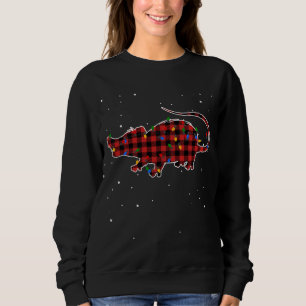 Sweatshirt Opossum Possum Noël Costume rouge plaid Joyeux X