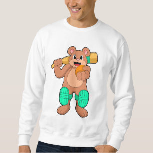 Sweatshirt Ours au cricket avec chauve-souris de cricket