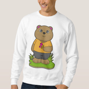 Sweatshirt Ours aux fleurs