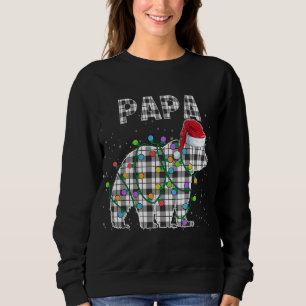 Sweatshirt Ours de Noël Papa noir blanc Pâté Noël Matchine