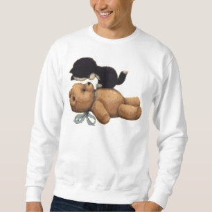 Sweatshirt Ours de nounours mignon et chat noir