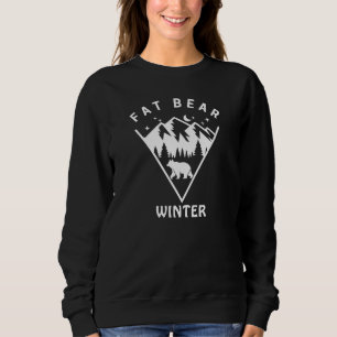 Sweatshirt Ours gras hiver & Montagnes, Forêt, Drôle