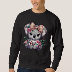 Sweatshirt Ours Koala Floral Fleur Ruban Mignon Amoureux de K