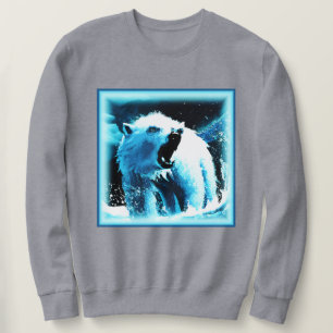 Sweatshirt "Ours Polaire En Colère" Belle Peinture. Commandez