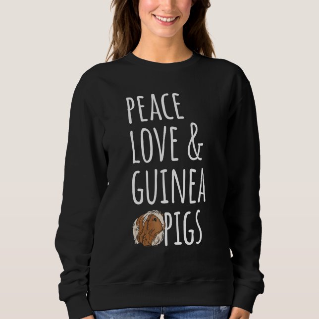 Sweatshirt Paix Amour & Cochons d'Inde (Devant)