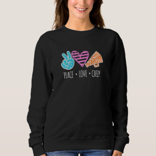 Sweatshirt Paix Amour Joie Cheerleader Filles Adolescentes Ch