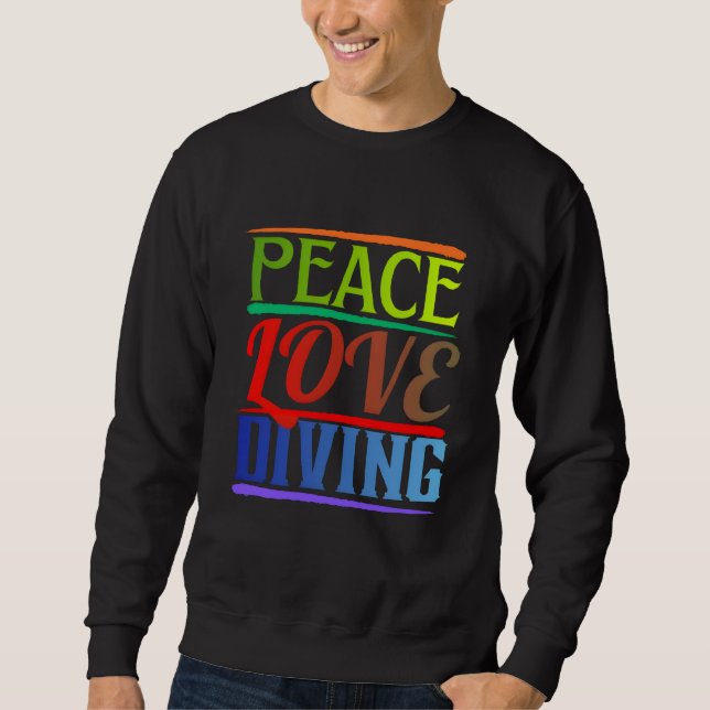 Sweatshirt paix amour plongée (Devant)