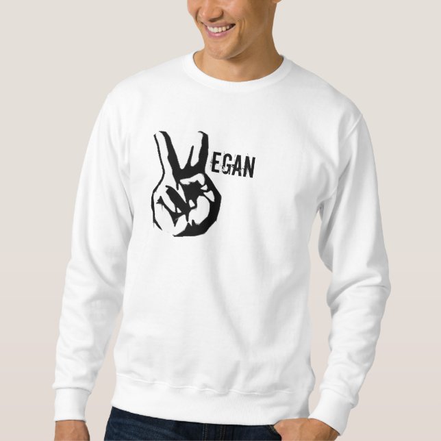 Sweatshirt Paix végétalienne (Devant)
