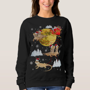 Sweatshirt Pajama de Noël des rennes de dragon à poils Père N