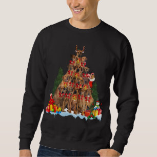 Sweatshirt Pajama de Noël Rhodesian Ridgeback Jeu de Noël Arb