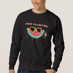 Sweatshirt palestine libre Watermelon Palestine mignon coloré