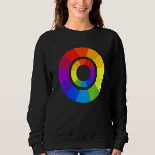 Sweatshirt Palette de Couleurs Cercle Peinture Peintre Profes