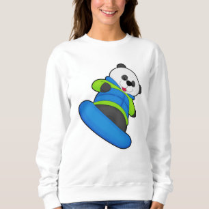 Sweatshirt Panda a Snowboarder