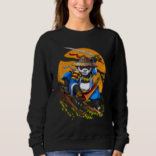Sweatshirt Panda Bear Samurai Warrior Ninja Animal Kids Boys