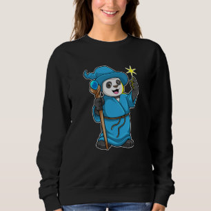 Sweatshirt Panda comme Assistant avec baguette magique