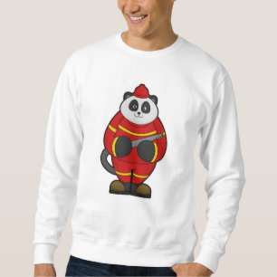 Sweatshirt Panda comme pompier avec tuyau