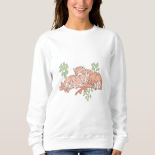 SWEATSHIRT PANDAS ROUGES DORMIR