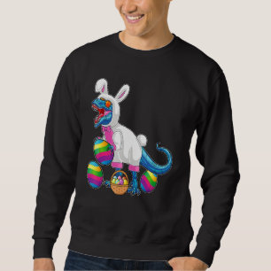 Sweatshirt Panier de Pâques Bunny Dinosaur Oeufs Rex Garçons