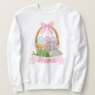 Sweatshirt Panier Pâques rose Mama