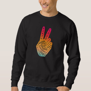Sweatshirt Panneau de paix Faire la paix et non la guerre