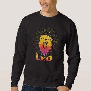Sweatshirt Panneau Leo Zodiac Faits Esthétique Astrologie Gra